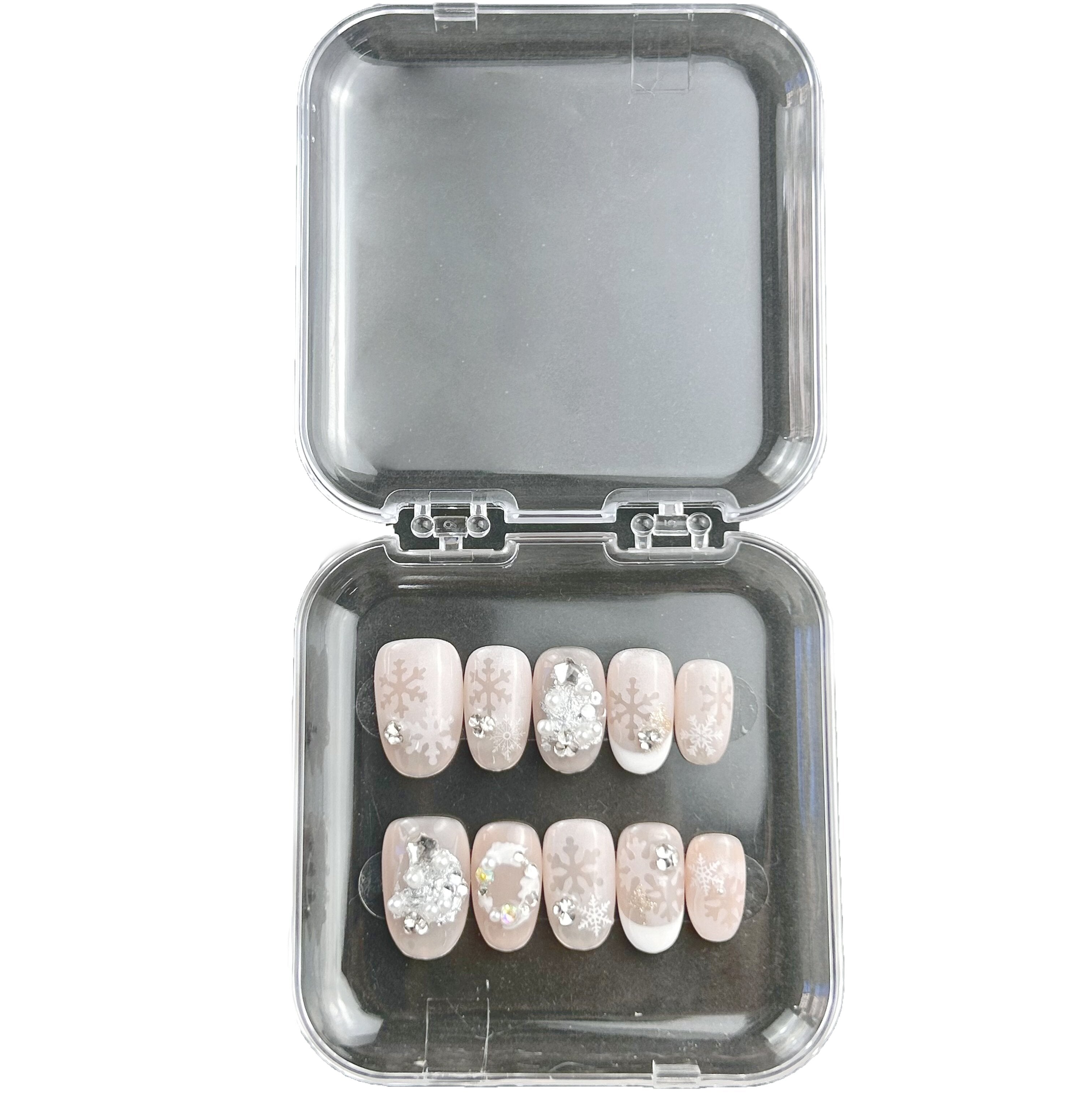 NAILOVE  Christmas snowflake white French-style snowflake nail polish