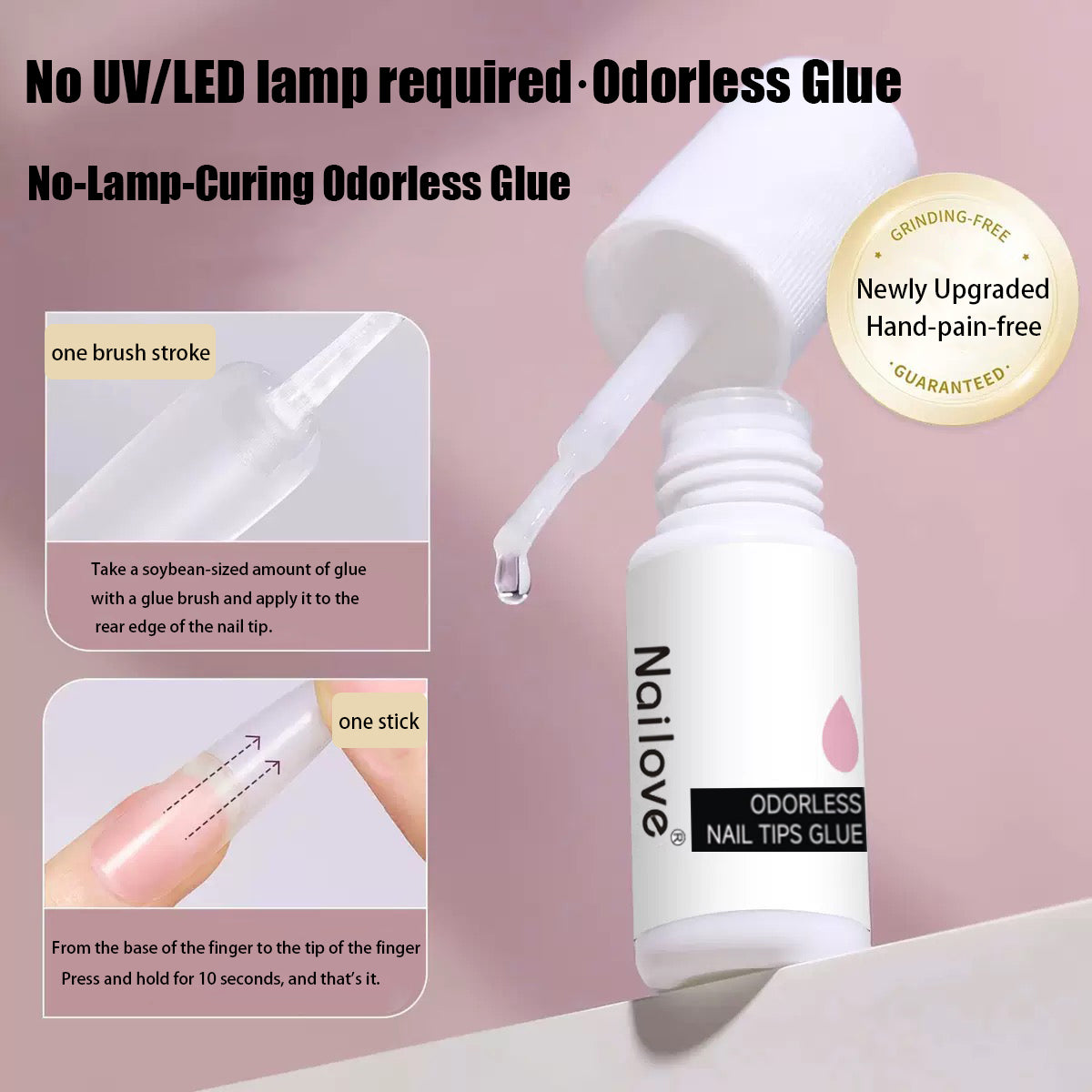 NAILOVE  Nail polish remover is gentle and does not damage the nails.